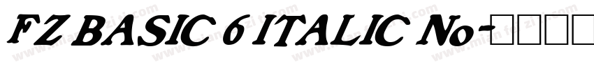 FZ BASIC 6 ITALIC No字体转换